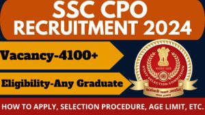 SSC CPO RECRUITMENT 2024